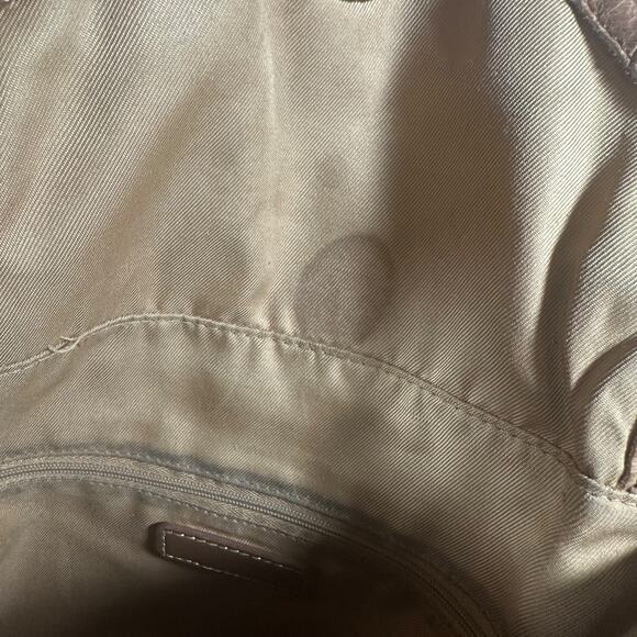 The Sak Embossed Leather Brown Boho Crossbody Bag - Picture 12 of 14